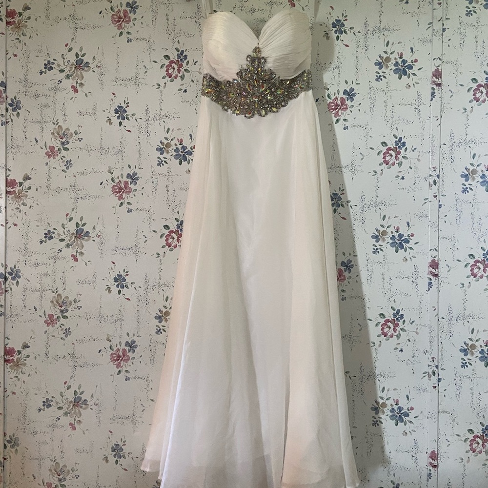 White Night Moves Prom Dress Short